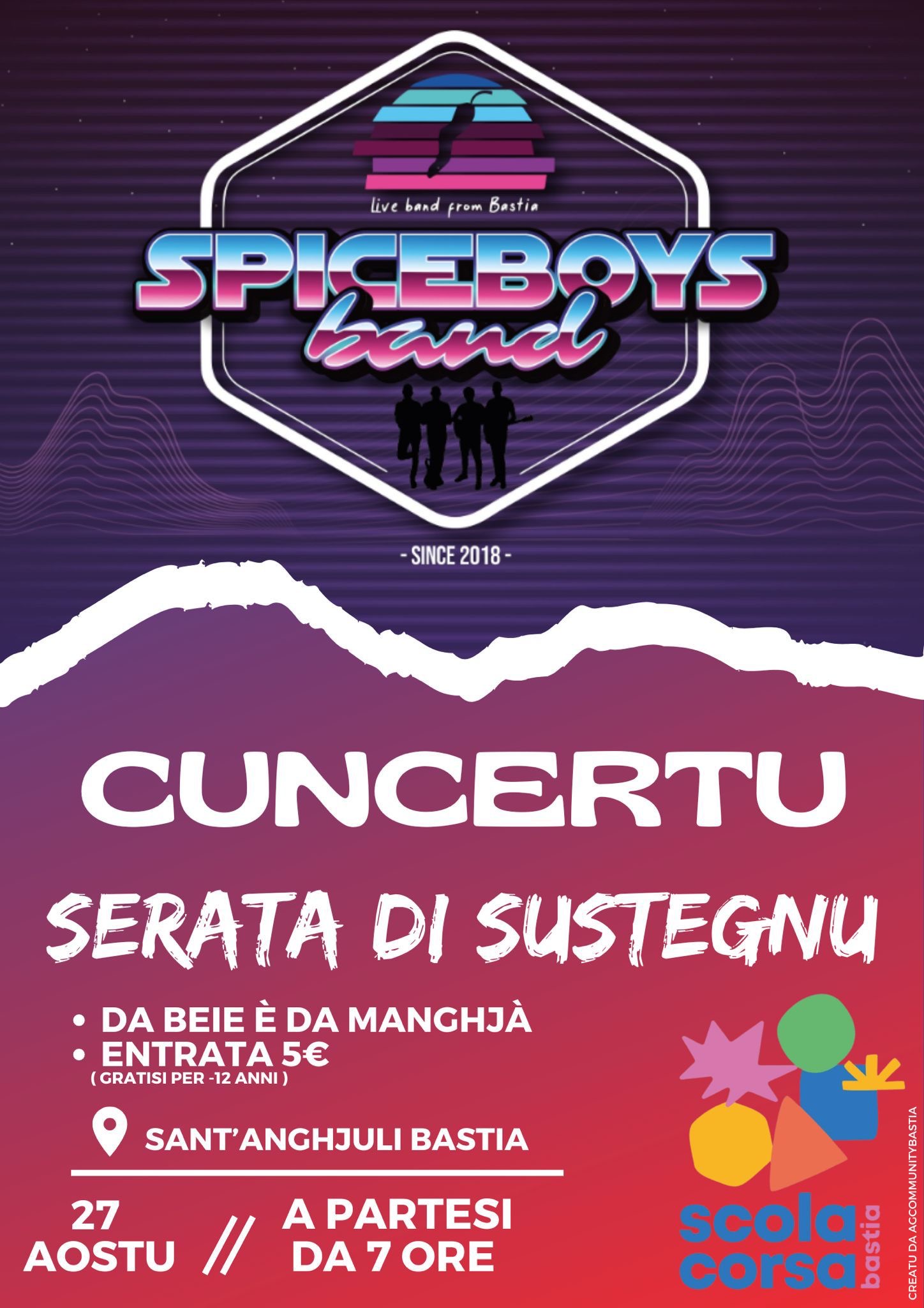 Concert SPICEBOYS pour Scola Corsa Bastia - 27 Août